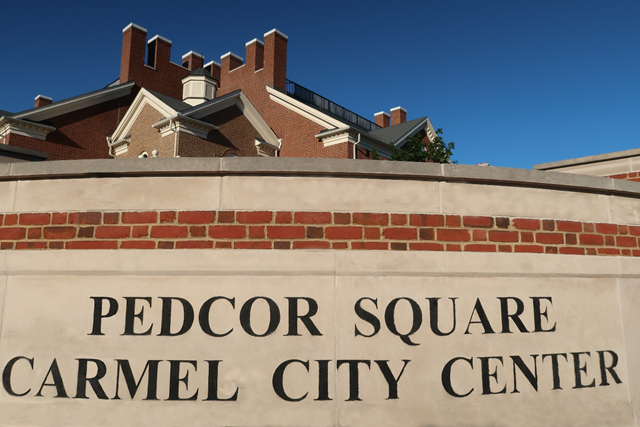Pedcor Square Carmel City Center Sign