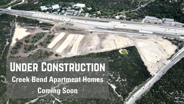 Creek Bend Apartment Homes property in San Antonio, TX under construction